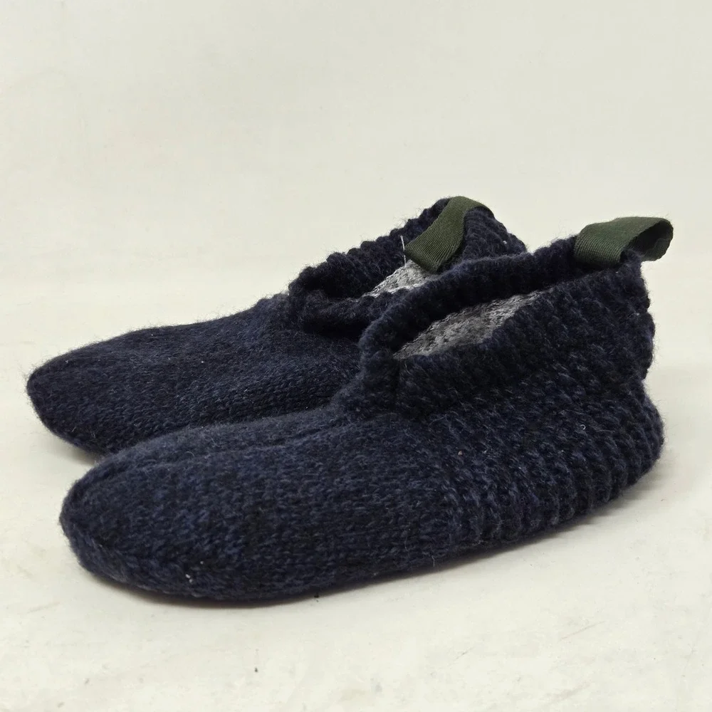 Bombas‎ Kids Gripper Slippers Navy Blue Knit Toddler Size 5-7 Slipper Socks